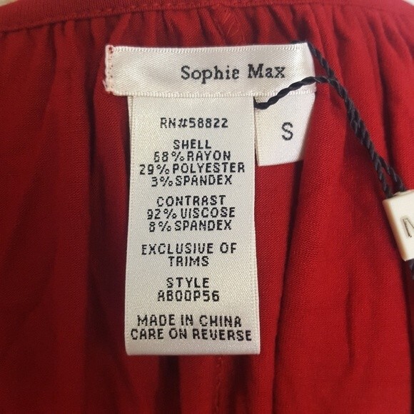 Sophie Max Red Black Wiggle Dress NWT - Picture 11 of 11